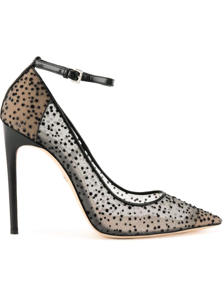 Dsquared2 Flocked Mesh Pumps - Black