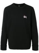 Stussy - Basic Stussy Crew Neck Sweatshirt - Men - Cotton/polyester - M, Black, Cotton/polyester