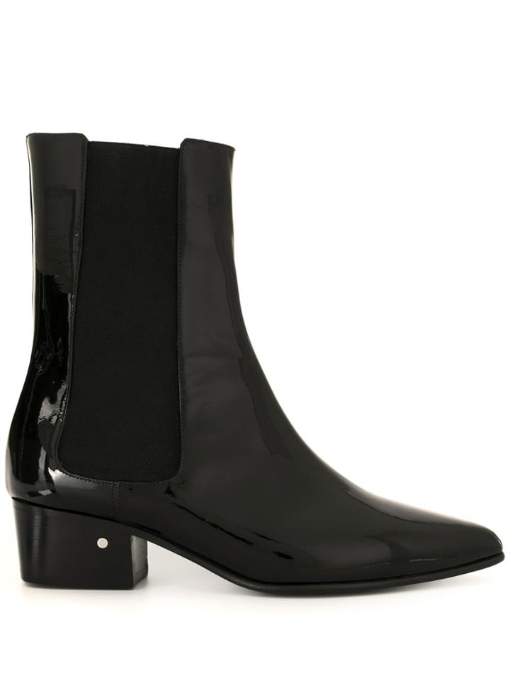 Laurence Dacade Valdo Patent Boots - Black