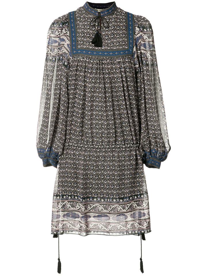 Ulla Johnson Mini Peasant Dress, Women's, Size: 8, Blue, Polyester/silk