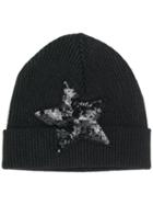 P.a.r.o.s.h. Embellished Star Beanie Hat - Black