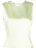 Gianfranco Ferré Pre-owned 1990s Satin Tank Top - Green