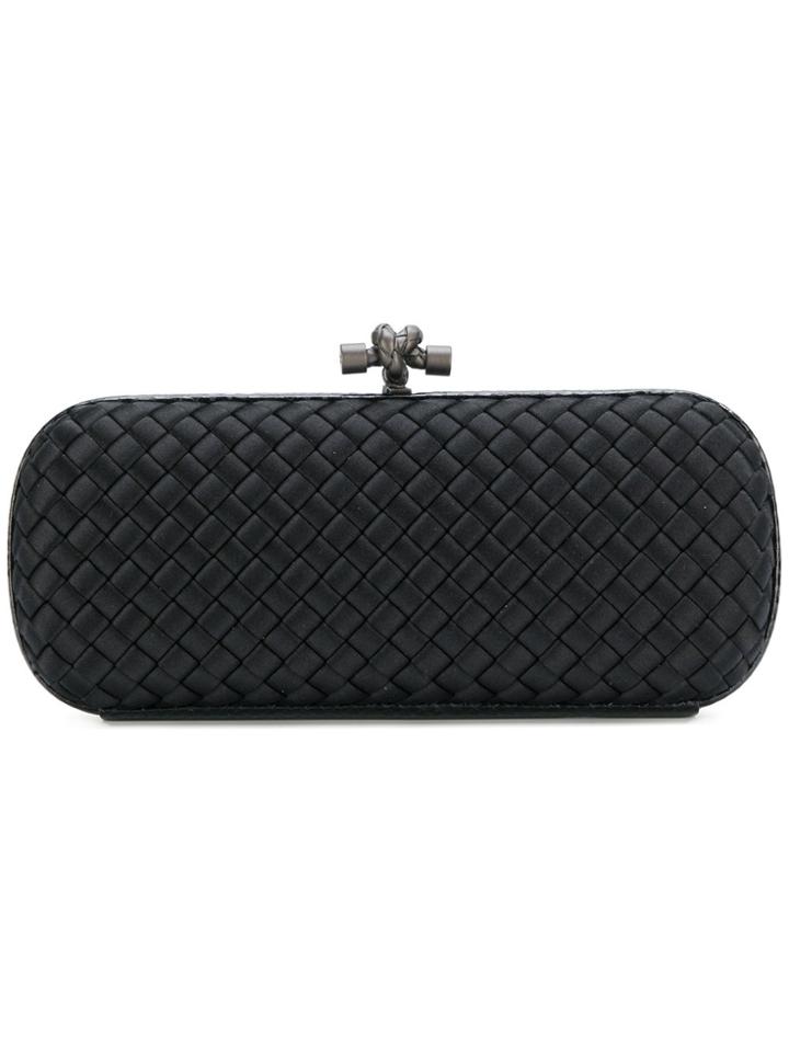 Bottega Veneta Small Woven Clutch - Black