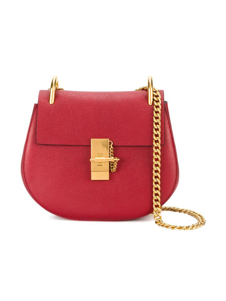 Chloé - Red Large Drew Shoulder Bag - Women - Leather/metal - One Size, Leather/metal