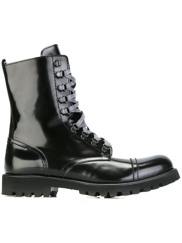 Christian Pellizzari Lace Up Biker Boots