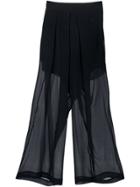 Isabel Benenato Sheer Cropped Trousers - Black