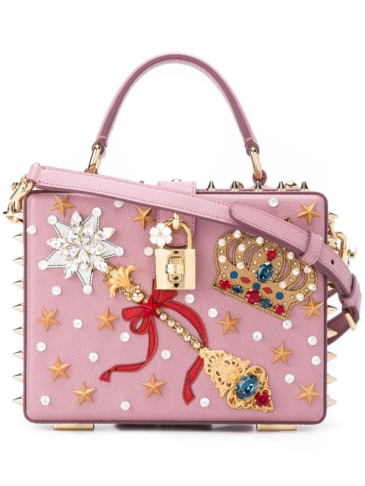 Dolce & Gabbana 'dolce' Box Tote, Women's, Pink/purple