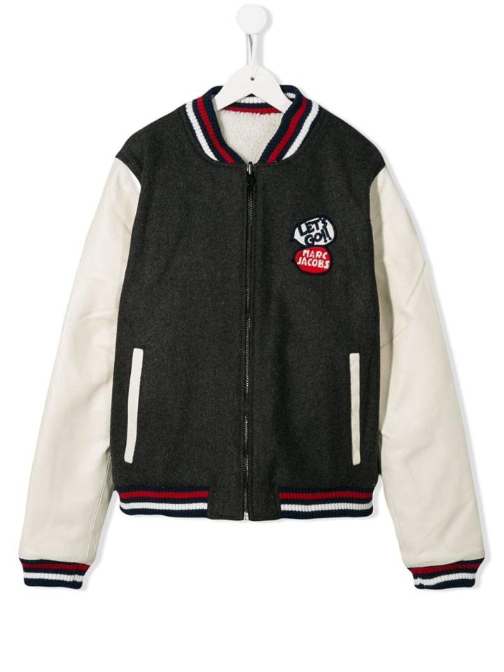 Little Marc Jacobs Logo Bomber Jacket - Black
