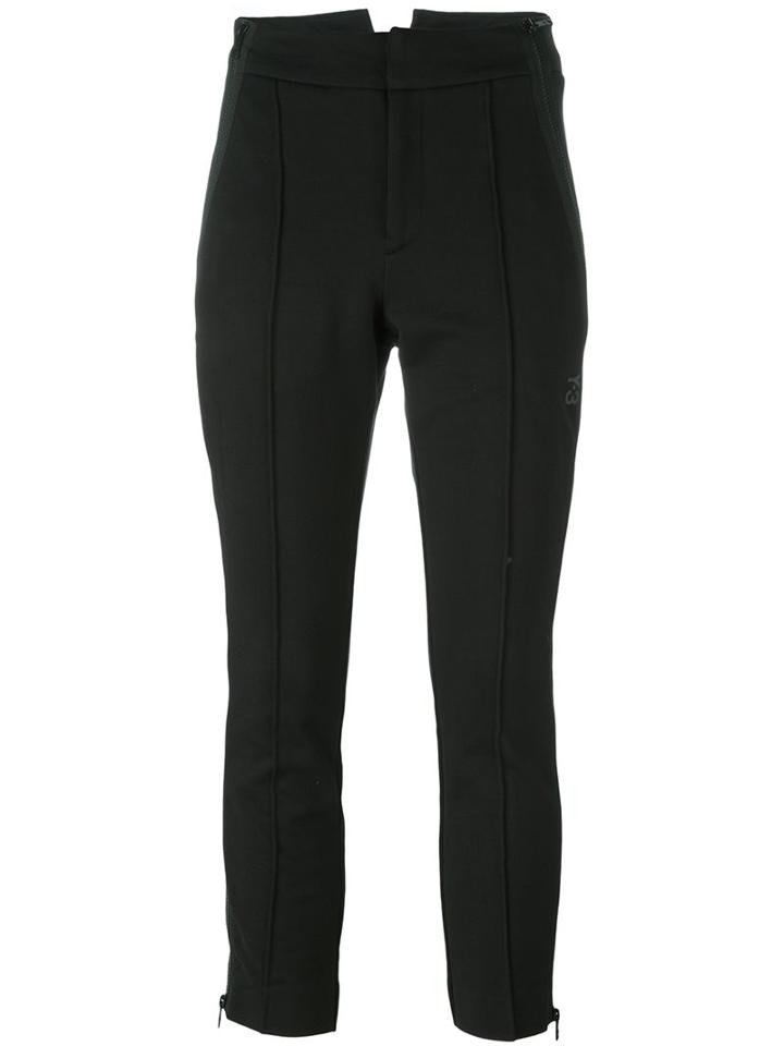 Y-3 Side Zip Cropped Pants, Women's, Size: Xs, Black, Cotton