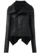Rick Owens 'naska' Jacket, Women's, Size: 42, Black, Cotton/calf Leather/cupro/virgin Wool