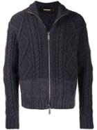 Dsquared2 Cable Knit Cardigan - Blue