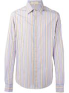Romeo Gigli Vintage Striped Shirt, Size: 50, Yellow