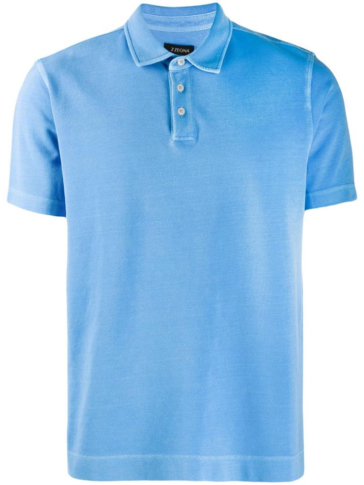 Z Zegna Regular Fit Polo Shirt - Blue