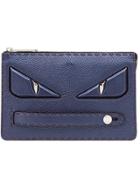 Fendi Slim Appliqué Clutch Bag - Blue