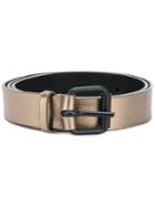 Haider Ackermann - Metallic (grey) Belt - Women - Calf Leather - M, Calf Leather