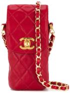 Chanel Vintage Quilted Chain Shoulder Pouch - Red
