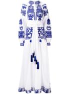 Yuliya Magdych - Ethnic Embroidery Maxi Dress - Women - Cotton - 2, White, Cotton