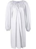 Chalayan - Striped Balloon Dress - Women - Cotton/polyester - One Size, White, Cotton/polyester