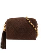 Chanel Pre-owned Diamond Quilted Crossbody Bag - Brown