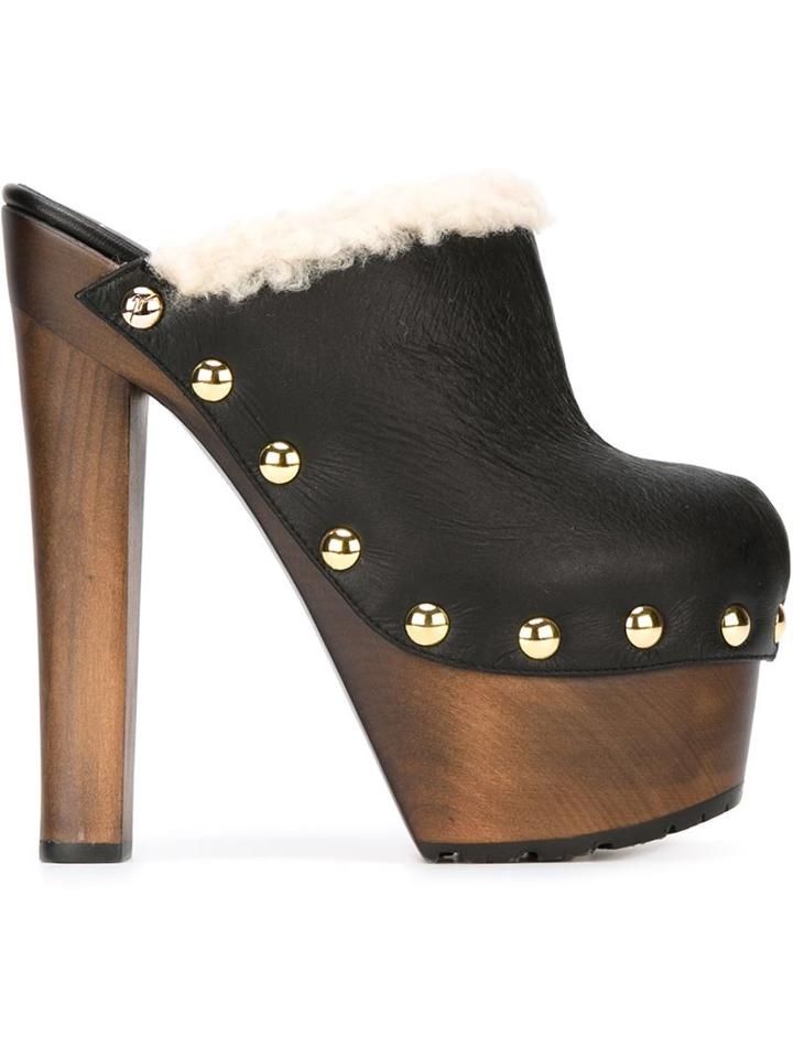 Giuseppe Zanotti Design Wooden Heel Mules
