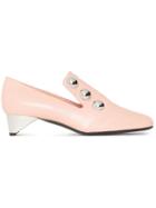 Burberry Stud Detail Patent Leather Pumps - Pink & Purple