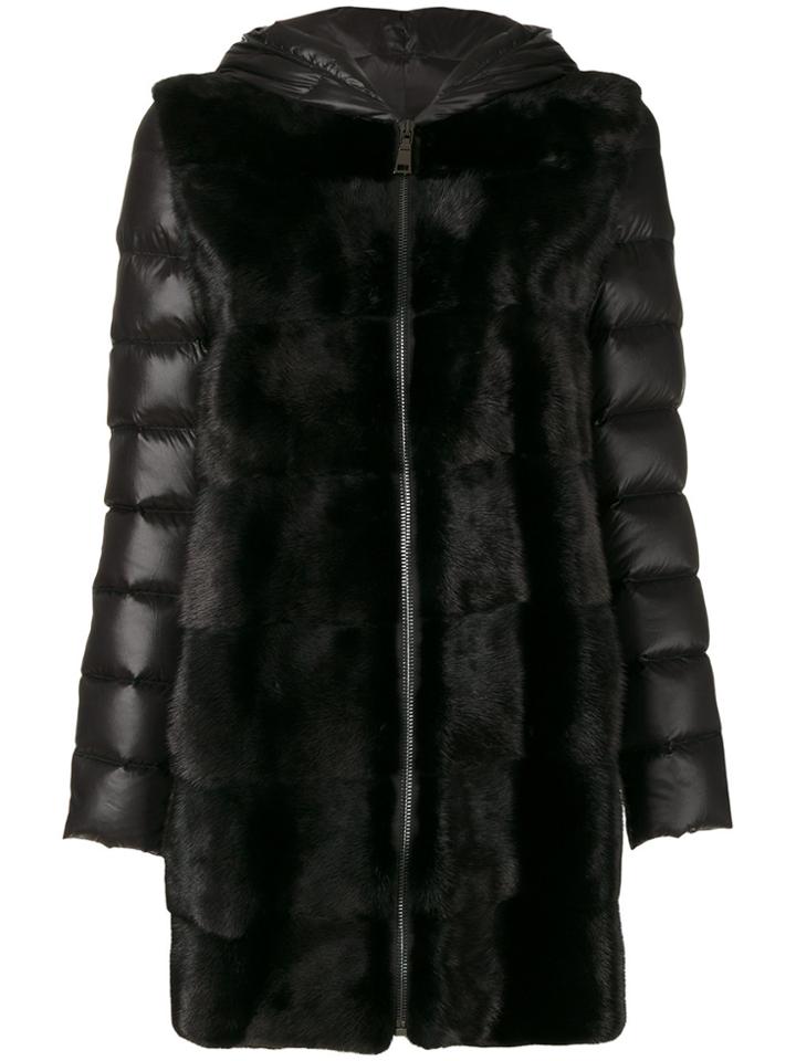 Cara Mila Lisa Down Mink Coat - Black