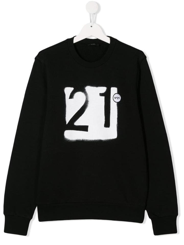 Nº21 Kids Teen Logo Sweatshirt - Black