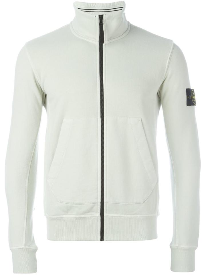 Stone Island Zipped Sweatshirt, Men's, Size: Xl, Nude/neutrals, Cotton