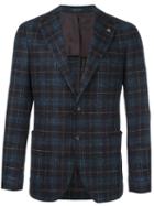 Tagliatore Checked Blazer, Men's, Size: 54, Brown, Cupro/alpaca/wool/polyamide