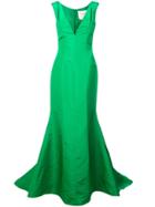 Carolina Herrera Plunge Gown - Green