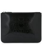 Kenzo - Embossed Logo Clutch - Women - Pvc - One Size, Women's, Black, Pvc