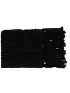 Barena Cable Knit Scarf - Black
