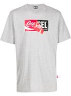 Diesel Recycled Fabric Double Logo T-shirt - Grey