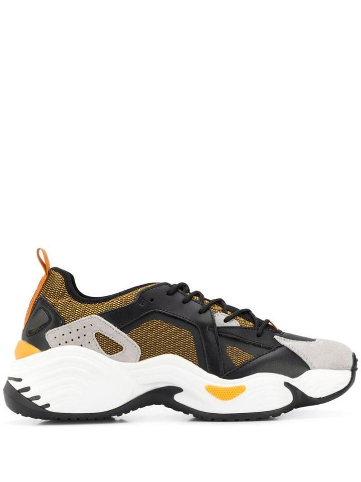 Emporio Armani Colour-block Sneakers - Black