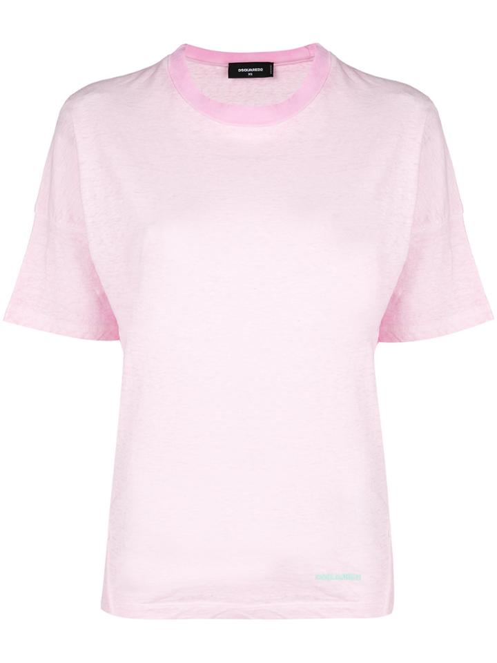 Dsquared2 Half Sleeve T-shirt - Pink & Purple