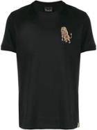 Billionaire Lion Embroidered Crewneck T-shirt - Black