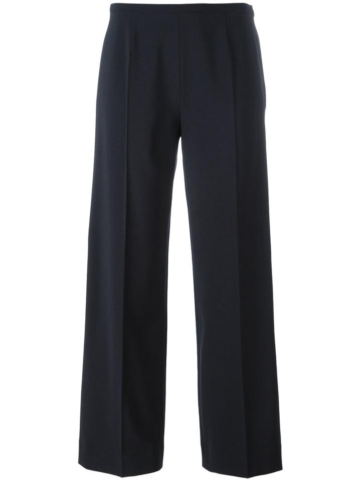 Piazza Sempione Cropped Pants, Women's, Size: 42, Blue, Virgin Wool/spandex/elastane