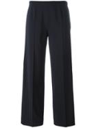 Piazza Sempione Cropped Pants, Women's, Size: 42, Blue, Virgin Wool/spandex/elastane