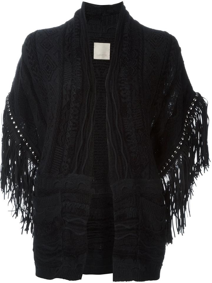 Laneus Fringed Knit Gilet