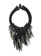Monies Shard Multi Strand Necklace - Black