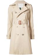 Adam Lippes Embellished Button Trench Coat - Nude & Neutrals