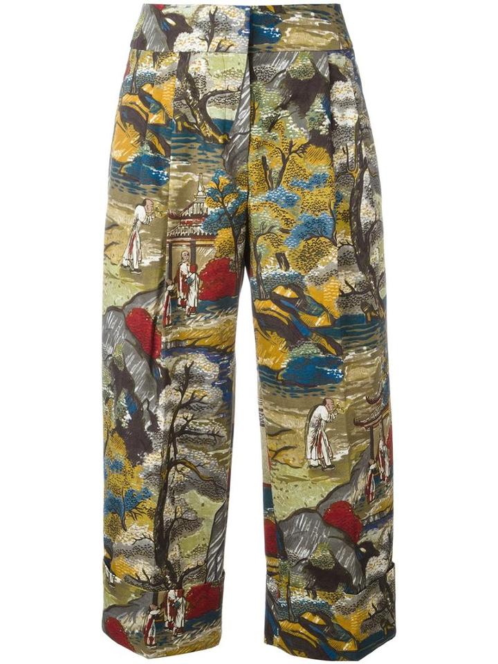 Antonio Marras Printed Cropped Trousers, Women's, Size: 42, Cotton