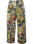 Antonio Marras Printed Cropped Trousers, Women's, Size: 42, Cotton