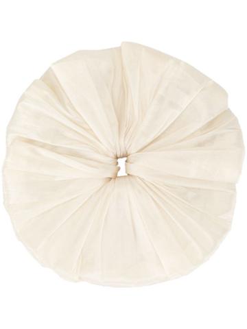 Le Chic Radical Ruched Scrunchie - White