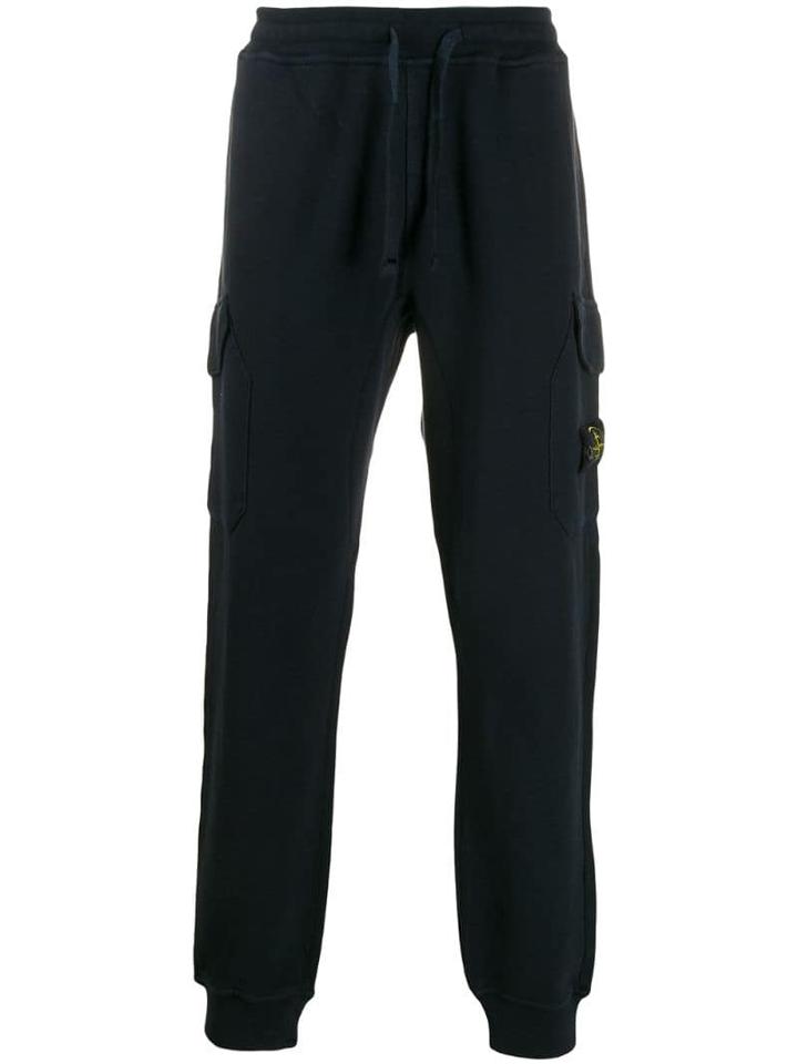 Stone Island Drawstring Track Trousers - Blue