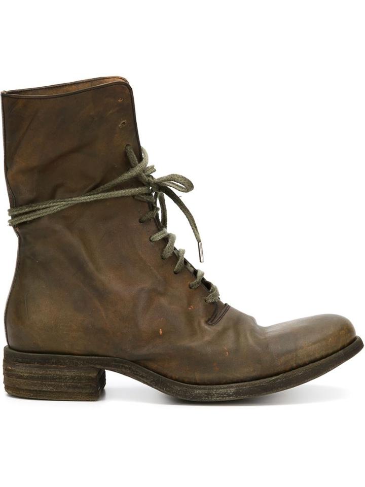 A Diciannoveventitre Lace-up Ankle Boots, Men's, Size: 41, Brown, Leather