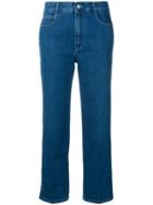 Stella Mccartney Cropped Star Seam Jeans - Blue