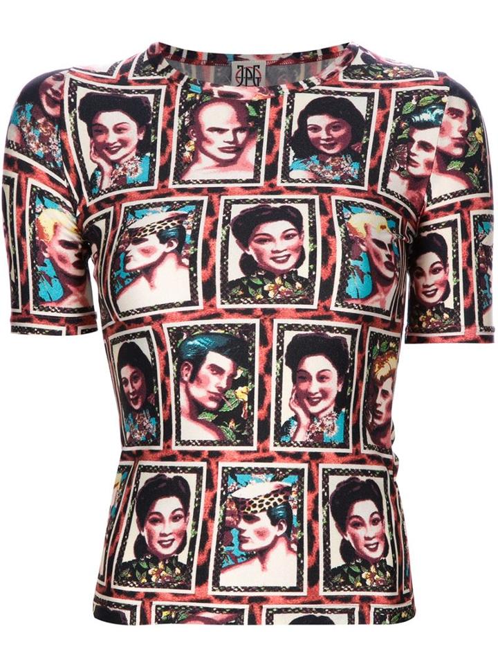 Jean Paul Gaultier Vintage Face Print Top