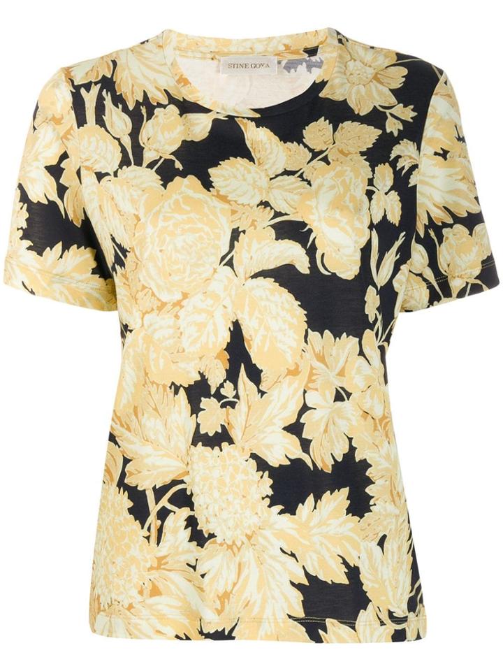 Stine Goya Floral Print T-shirt - Yellow