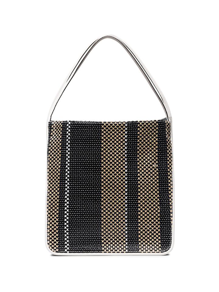 Proenza Schouler Black Striped Woven Tote